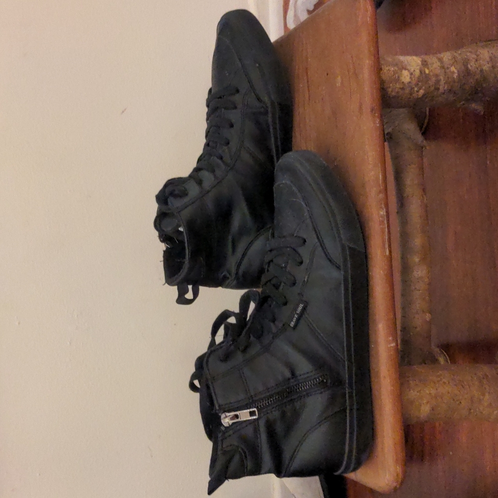 Brave soul leather high top sneakers/boots